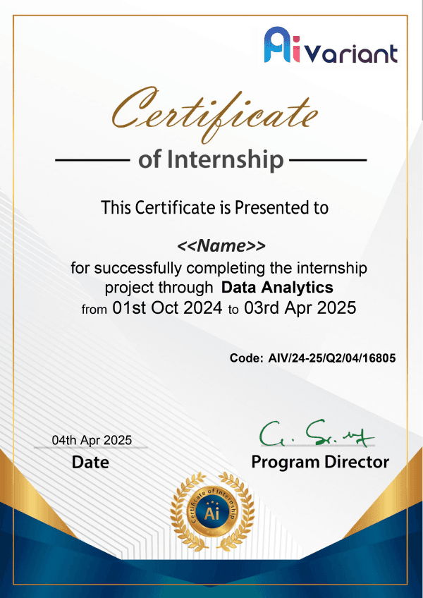 Certificate by AiVariant
