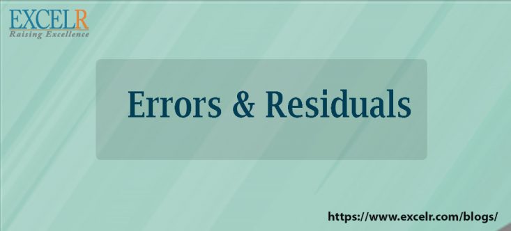 Errors, Residuals, Standardized Residuals and Studentized residuals: