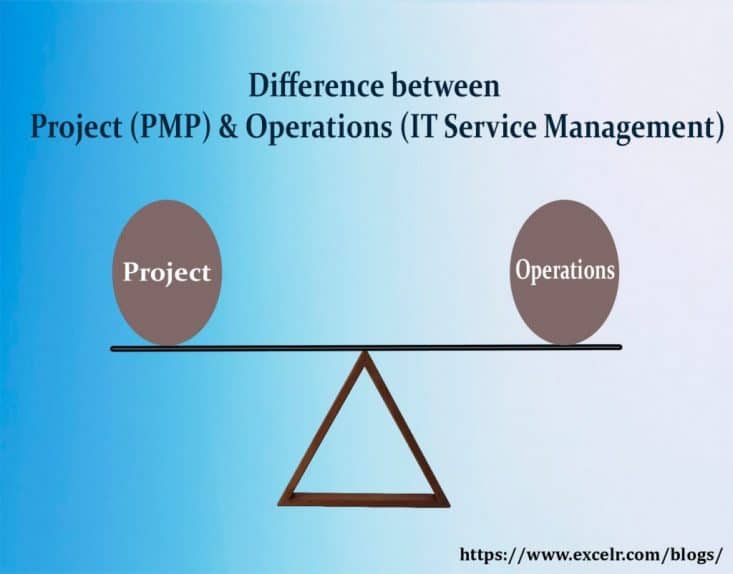 Difference between Project (PMP) and Operations (IT Service Management)